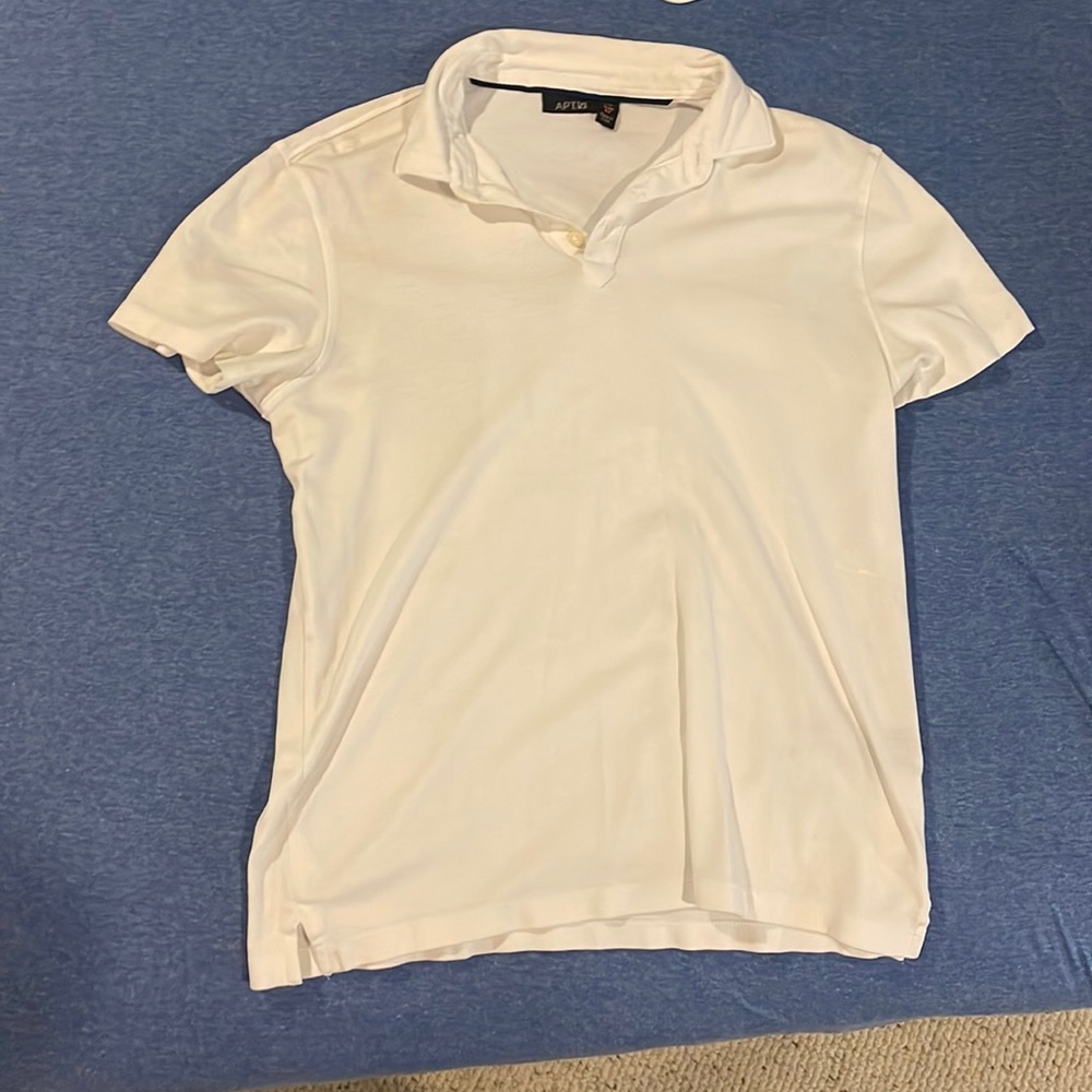 Apt. 9 slim fit white polo tee